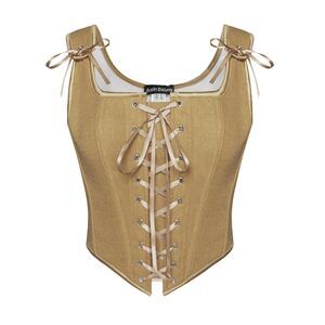3176 Renaissance Corset Top Lace Up Boned Bodice Renaissance Bustier Top